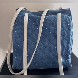 Marlo vintage denim tote bag rare unique